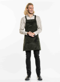 BIB APRON CROSS GREEN VELVET W70 - L85 Chaud Devant 59899