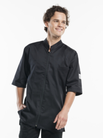 CHEF JACKET MONZA BLACK SHORT SLEEVE chauddevant 921