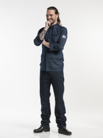 CHEF JACKET PARKA BLUE DENIM STRETCH chauddevant 286