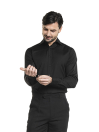 SHIRT MEN BLACK STRETCH 613 Chaud Devant