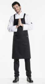 Chaud Devant Bib Apron Cross Black W85-L100 53699