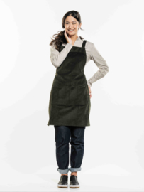 BIB APRON CROSS GREEN VELVET W70 - L85 Chaud Devant 59899