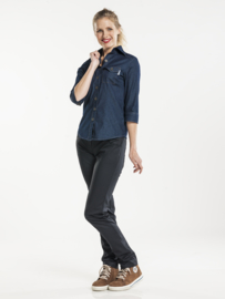 SHIRT WOMEN BLUE DENIM STRETCH 3/4 SLEEVE 619 Chaud Devant