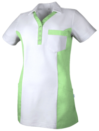 Dilia Dames zorgpolo Teamcare by De Berkel 1073000810L wit/groen