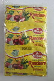 Baldom Sazón Liquido Ranchero Original 40g [ 12 bolsos]