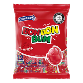 Bon Bon Bum rojo fresa 408g
