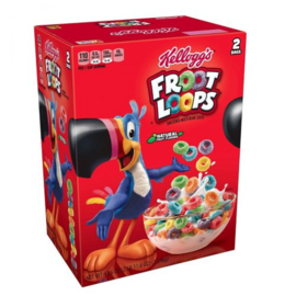 Kellogg's Froot Loops Natural Fruit Flavors 1240g 11.6oz 2Bags