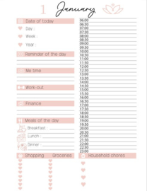 Single planner (cover & jaar content)
