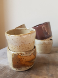 Set van zes koffie kopjes