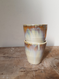 Koffie setje zacht okergeel