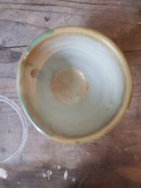 Koffie kopje - mintgroen druip wit