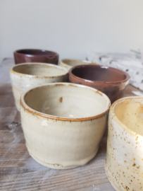 Set van zes koffie kopjes