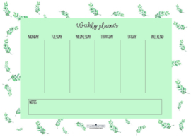Weekly planner | Eucalyptus | A4 - Studio Scheveningen