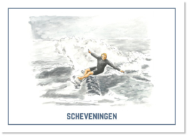 Surfer  | Ansichtkaart - Studio Scheveningen