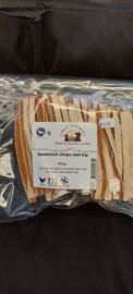 Sandwich strips met kip en vis