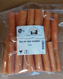 Kip en Rijst staafjes 400 gram
