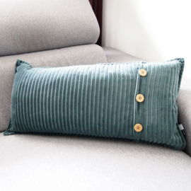 Kussen rib Teal - 35x70cm