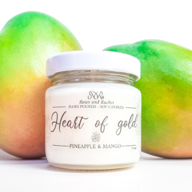 Soja geurkaars - Heart of gold, ananas en mango