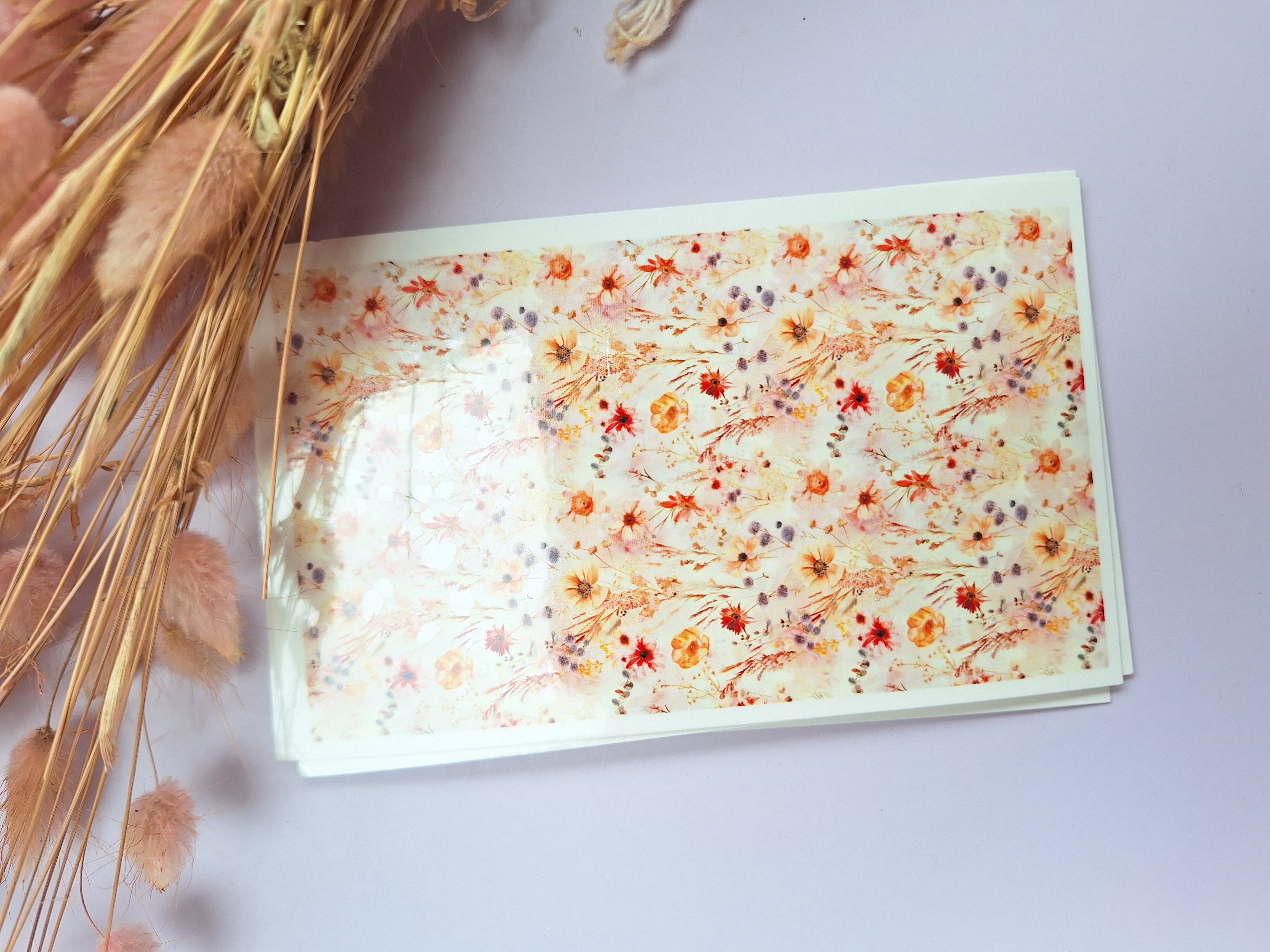 Water transfer print - Boho flowers