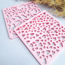 Textuur stencil - hartjes