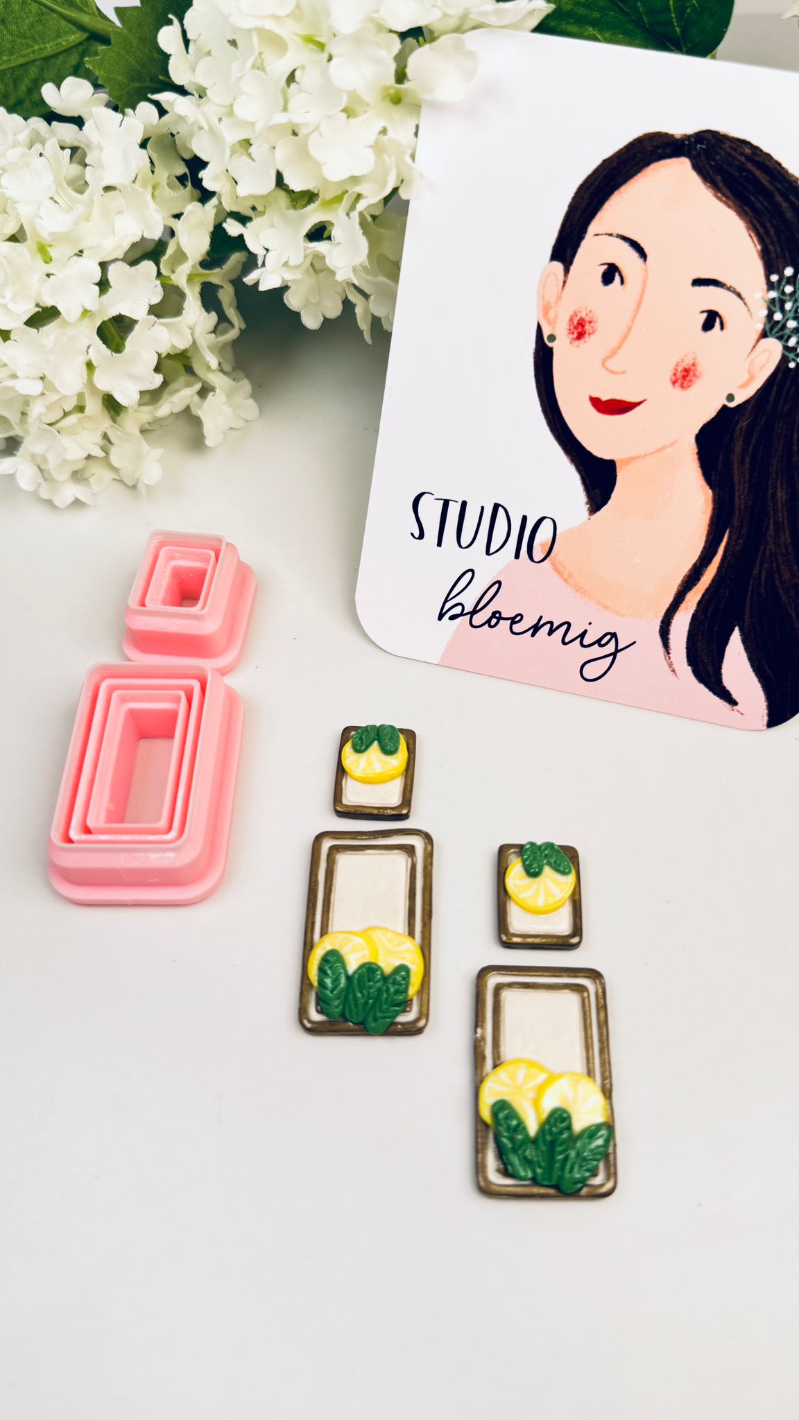 Clay cutter - Geometric long square set