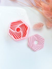Clay cutter - Twirly hexagon