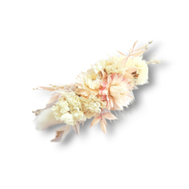 Haarkam met gedroogde bloemen - M - Soft boho