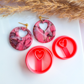 Clay cutter - Circle heart donut
