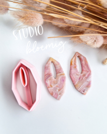 Clay cutter - Faux stone diamond oval - donut