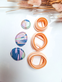 Clay cutter - Plum pebble trio