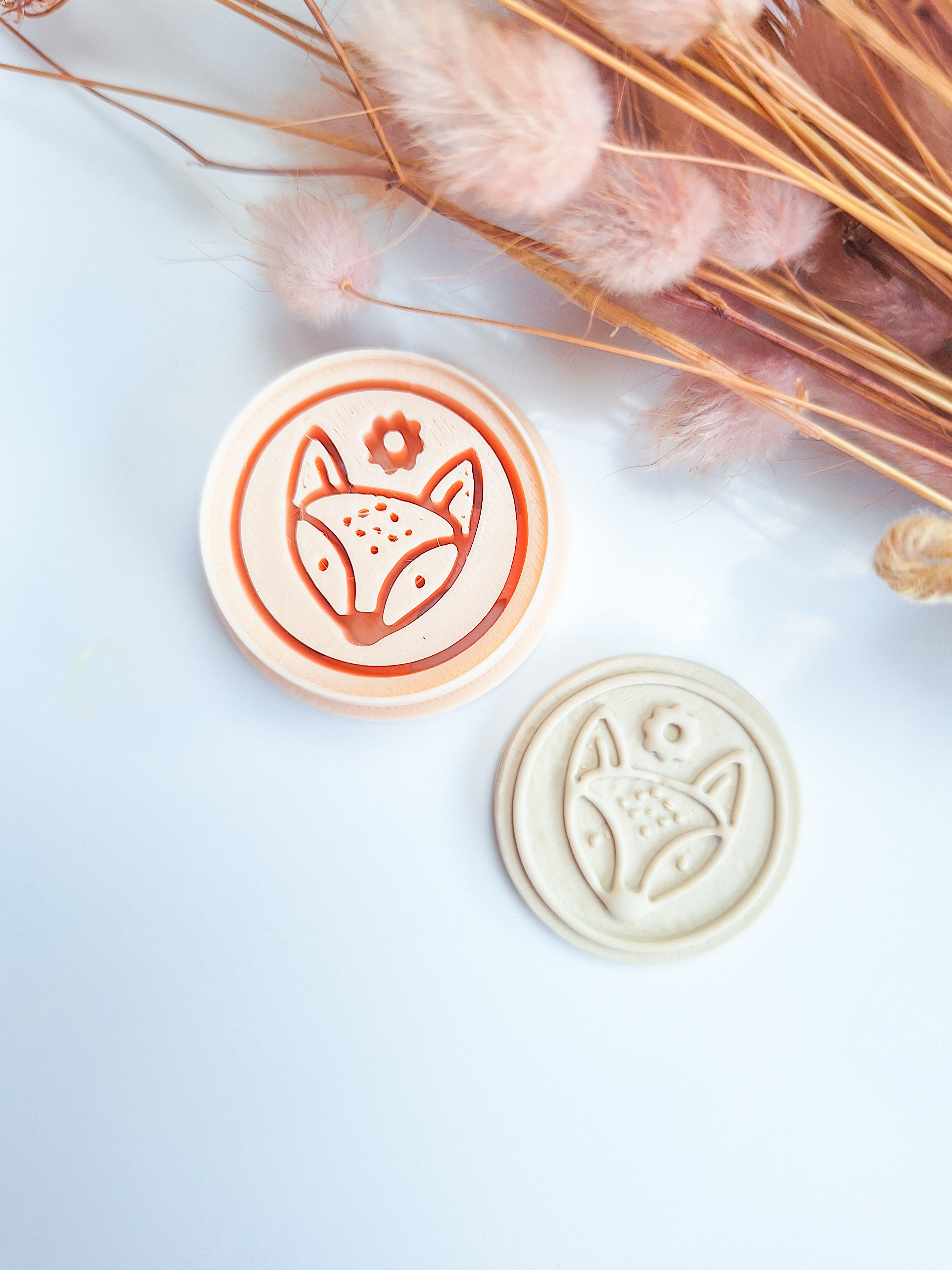 Clay cutter - Fox circle stamp