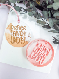 Clay cutter - Christmas bauble - Peace and Joy