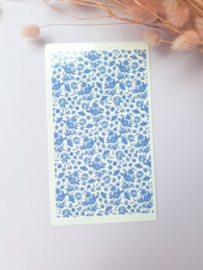 Water transfer print - Blue flowers