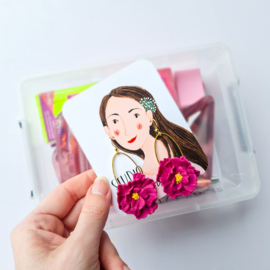 DIY pakket klei oorbellen - uitbreiding bloemen