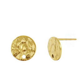 Oorbelstekers - Ruw - goud 10 mm