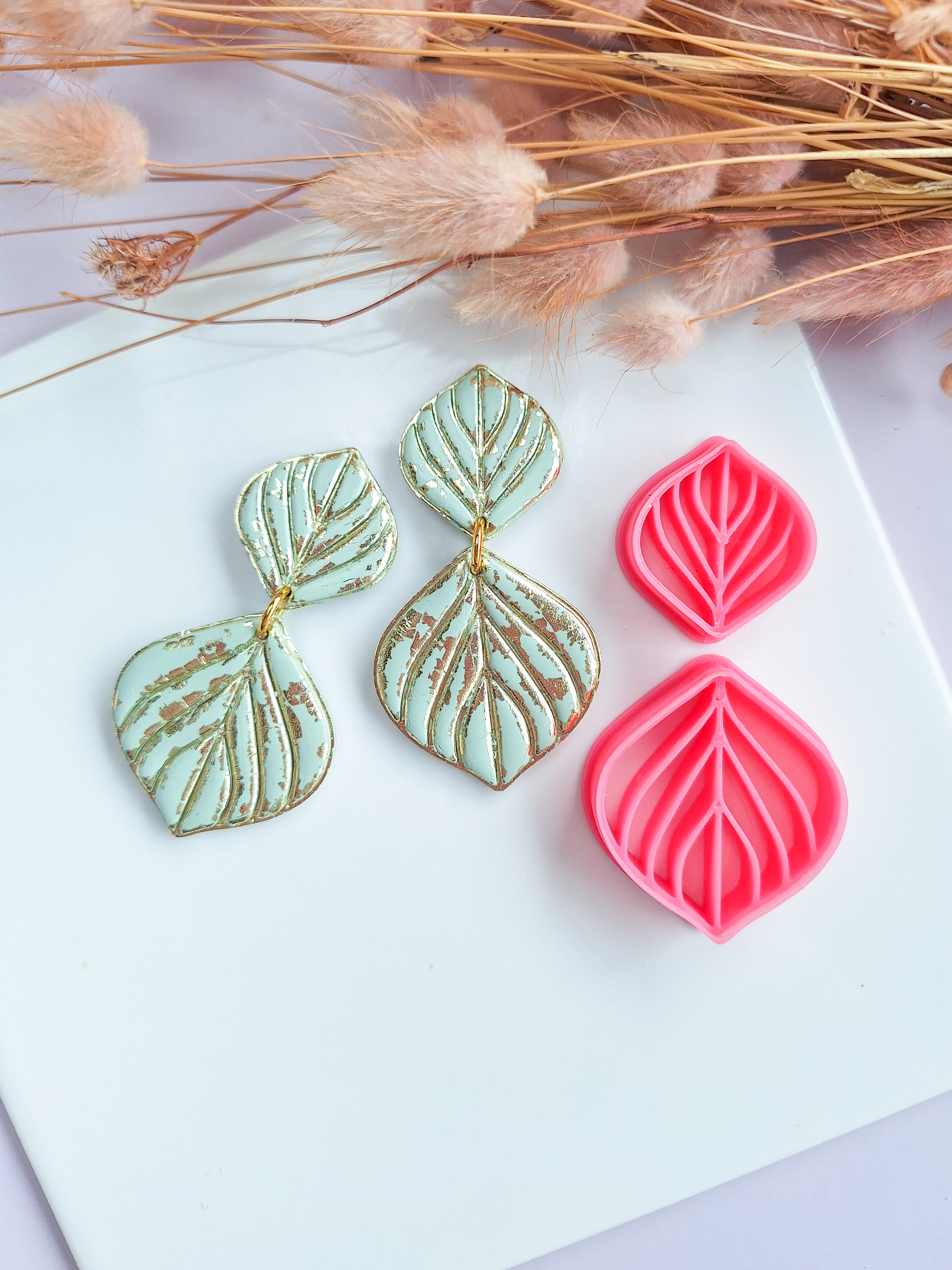 Clay cutter - Wavey leaf set