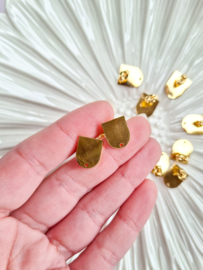 Oorbelstekers -  D shape - goud