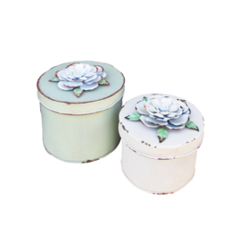 Doos met bloem - Set pastel