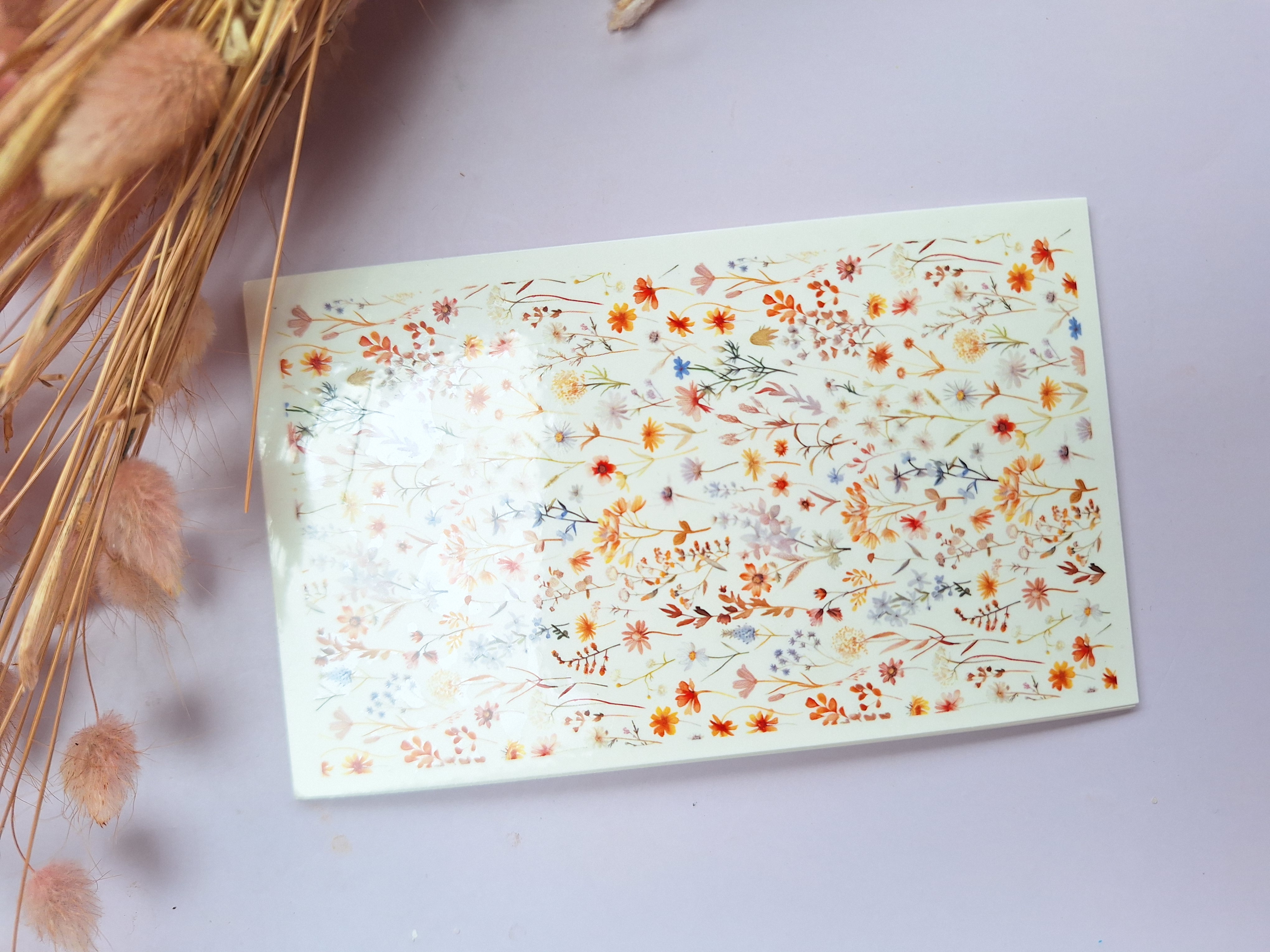 Water transfer print - Little bohemian flowers