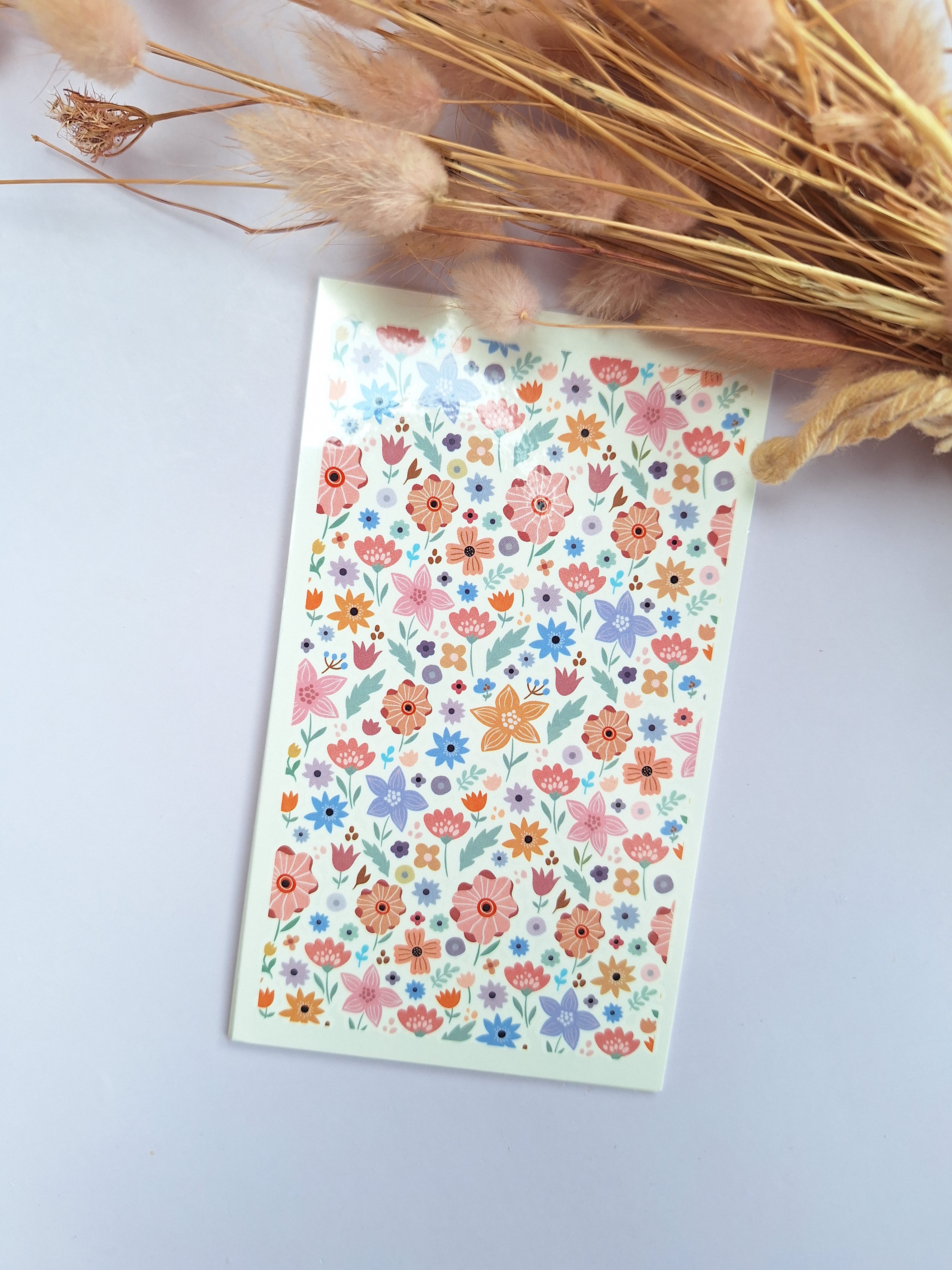 Water transfer print - Colourfull flowers