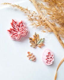 Clay cutter - Woodland leaves set