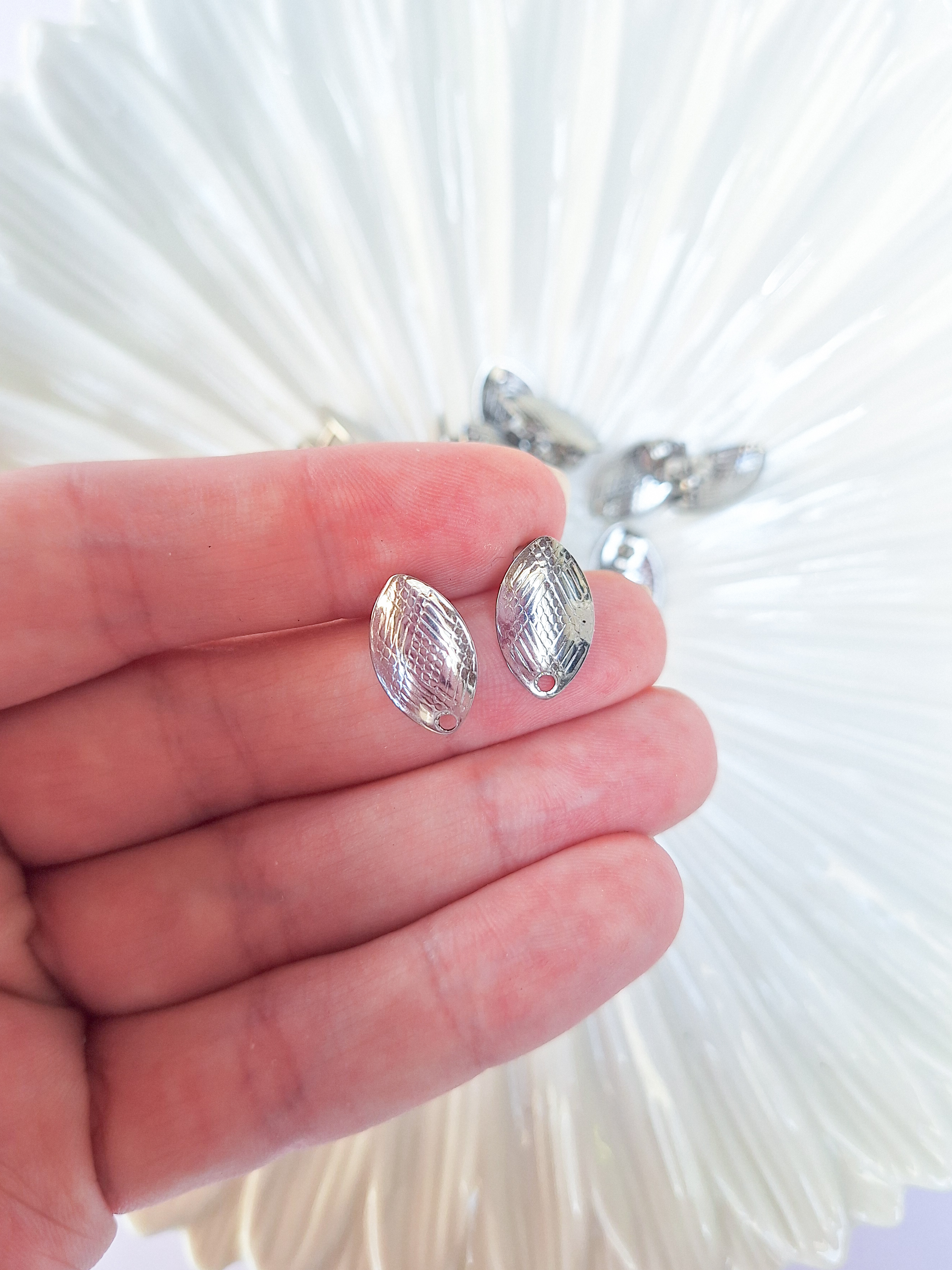Oorbelstekers - Horse eye - zilverkleurig