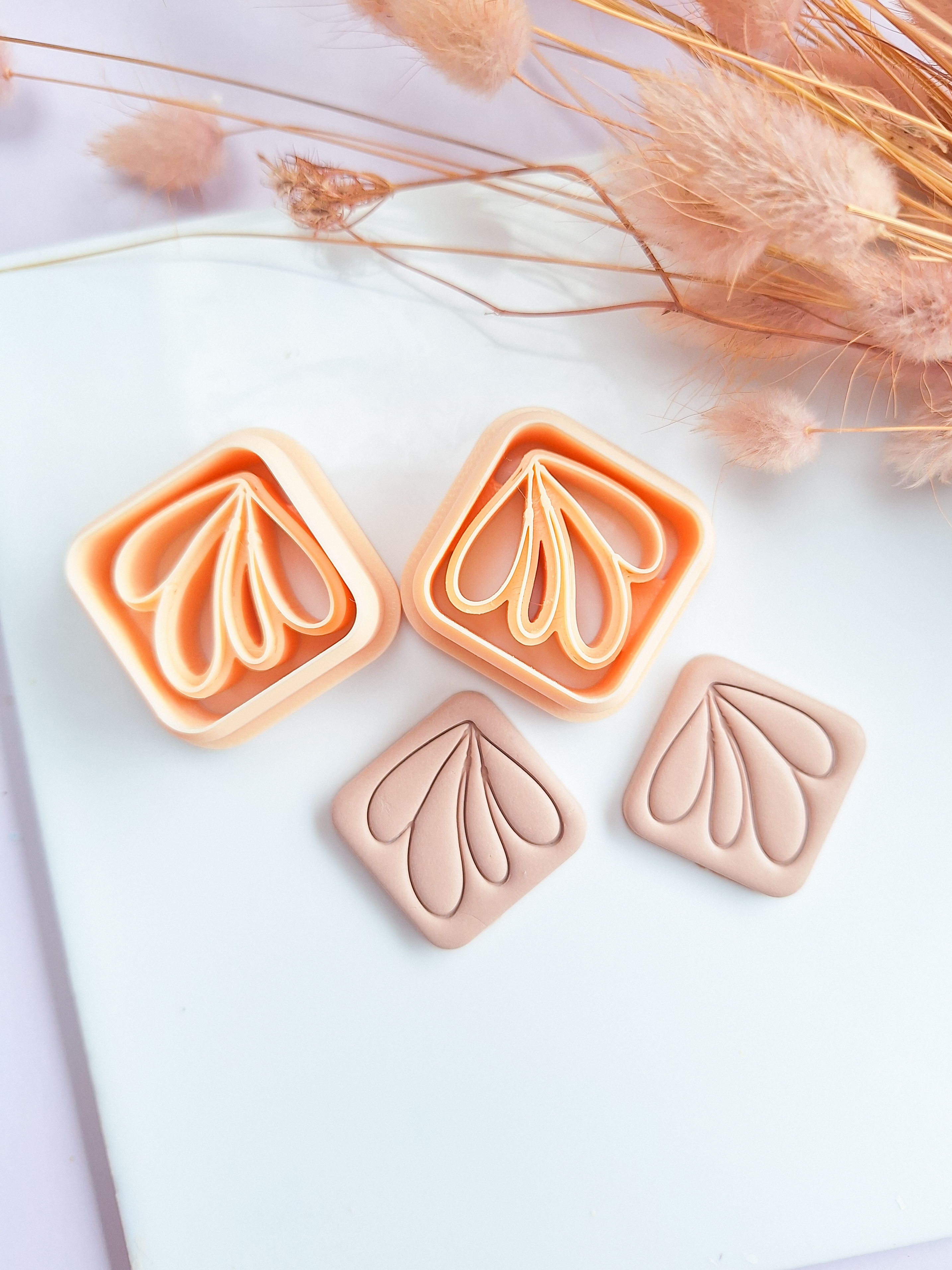Clay cutter - Square embossed