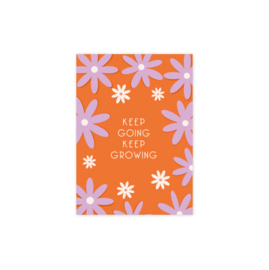 Sieradenkaartjes - Orange purple - 5 stuks
