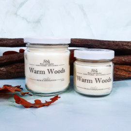 Soja geurkaars - Warm Woods, musk en sandelhout