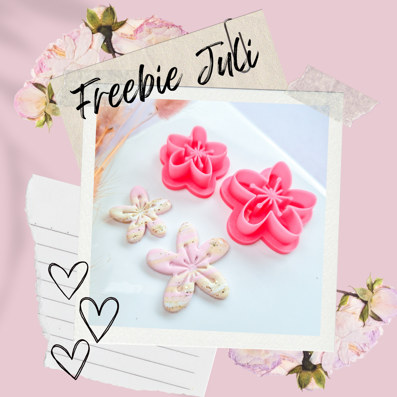 FREEBIE Juli - Flower set - Gratis mee te bestellen vanaf €20,-