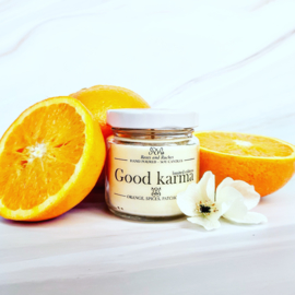 Soja geurkaars - Good Karma, orange en patchouli