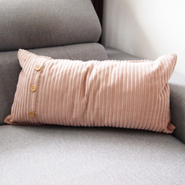 Kussen rib Dusty pink - 35x70 cm