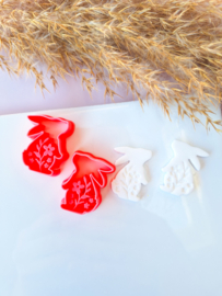 Clay cutter - floral bunnies