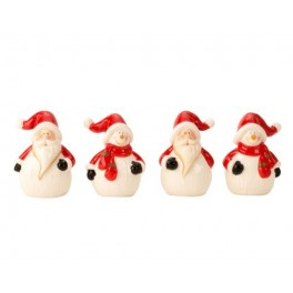 12 x Grappige Kerstbeeldjes h 8,5 cm b 5,5 cm 4ass. KE5007